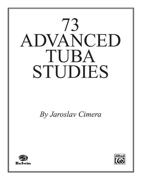 73の上級練習曲集（チューバ）／73 Advanced Tuba Studies