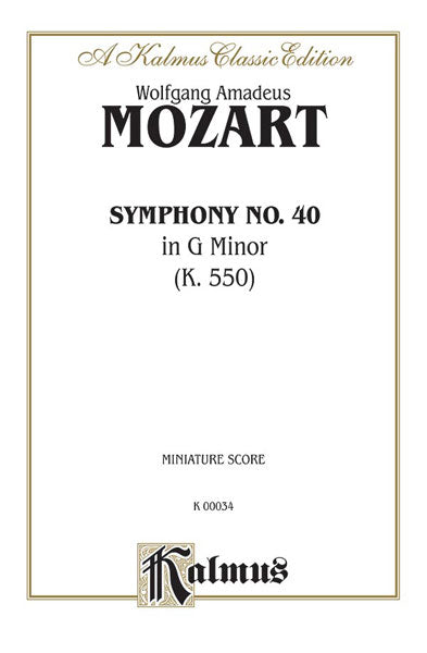 交響曲 第40番 ト短調 K. 550（スタディスコア）／Symphony No. 40 in G Minor K 550 (Study Score)