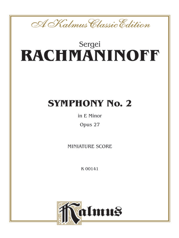 交響曲 第2番 ホ短調 Op. 27（Study Score）／Symphony No. 2 in E