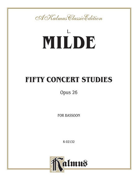 50の演奏会用練習曲 Op.26（ファゴット）／Fifty Concert Studies Opus 26 (Bassoon)