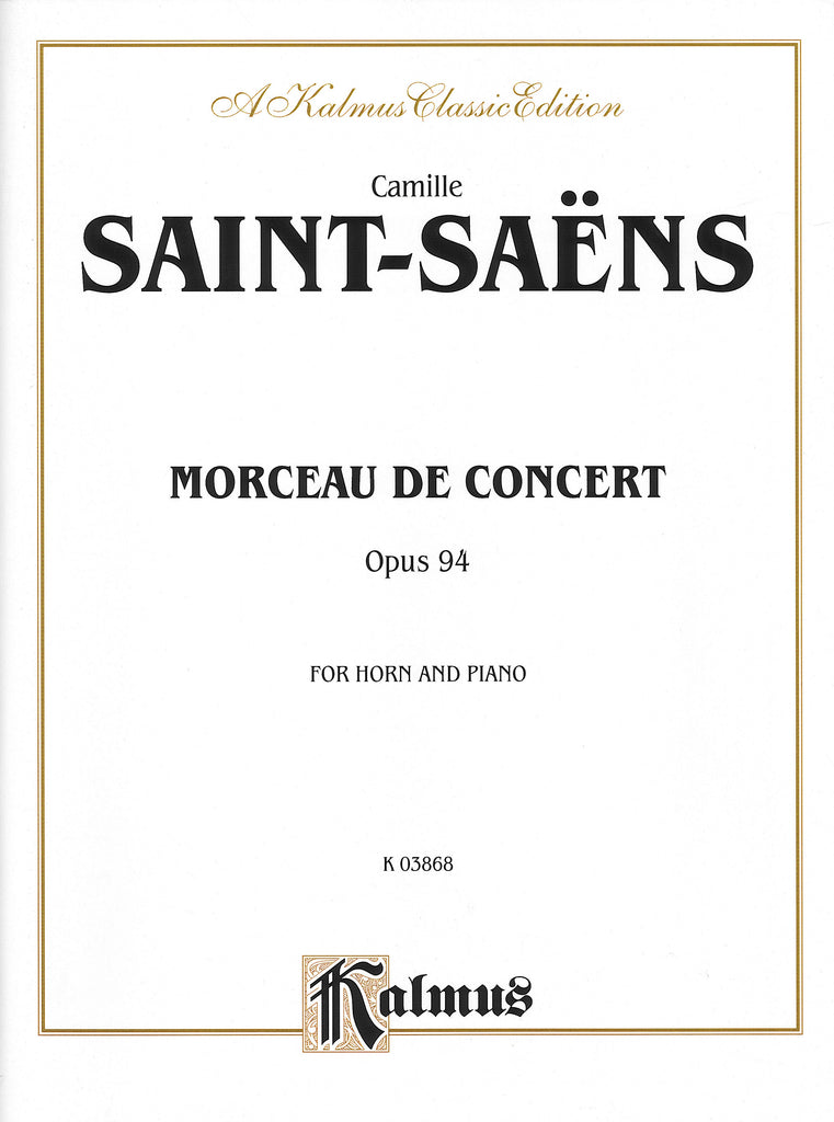 SAINT-SAËNS CONCERTPIECE ホルン 楽譜 演奏会用小品 作品94（ホルンソロ）／Morceau de Concert Op. 94