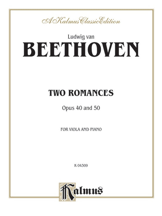 2つのロマンス Op.40 & Op.50（ヴィオラソロ）／Two Romances Op. 40 & Op. 50