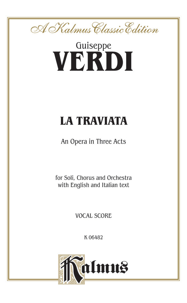 オペラ　椿姫　G.Verdi La Traviata ヴォーカルスコア 歌劇「椿姫」（ヴォーカルスコア）／La Traviata (Vocal Score