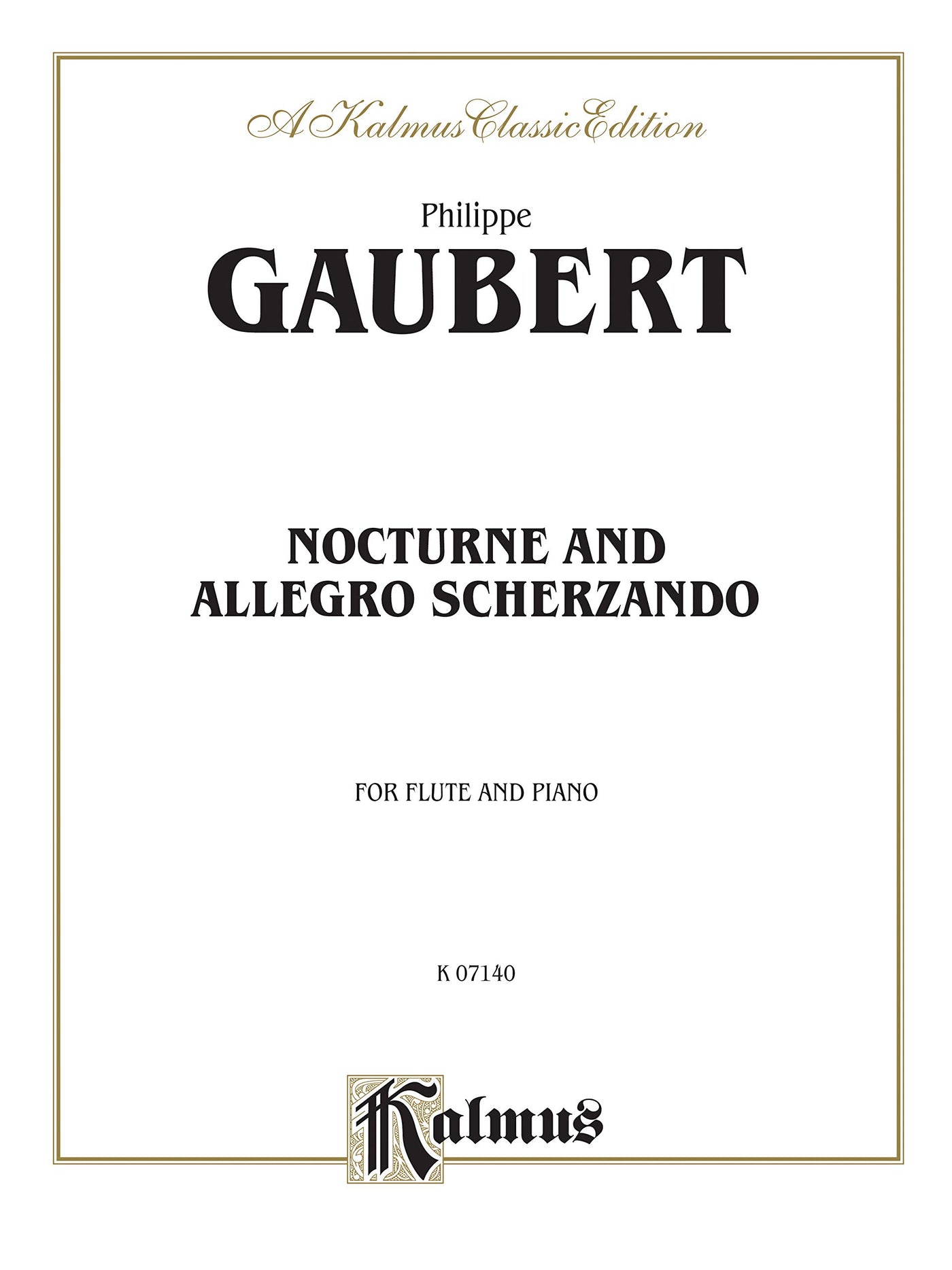 夜想曲とアレグロ・スケルツァンド（フルートソロ）／Nocturne and Allegro Scherzando