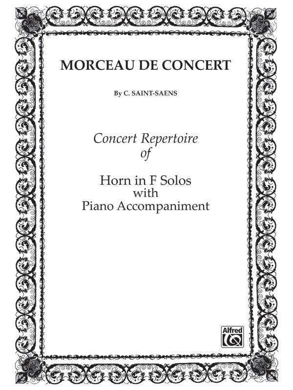 サン＝サーンス コンセルトピース Op.94 ホルンとピアノ 演奏会用小品 作品94／Morceau de Concert Op. 94 (Horn & Piano