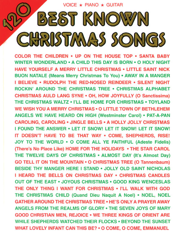 120 Best Known Christmas Songs