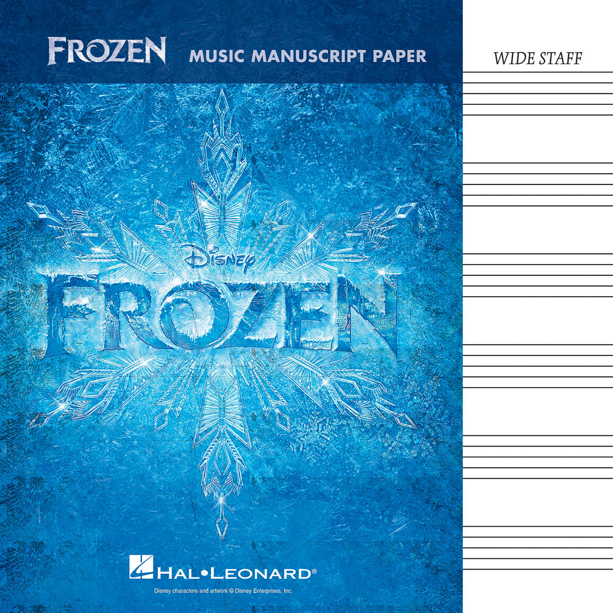 アナと雪の女王（五線紙（6段）のみ）／Frozen - Music Manuscript Paper (Wide-Staff)