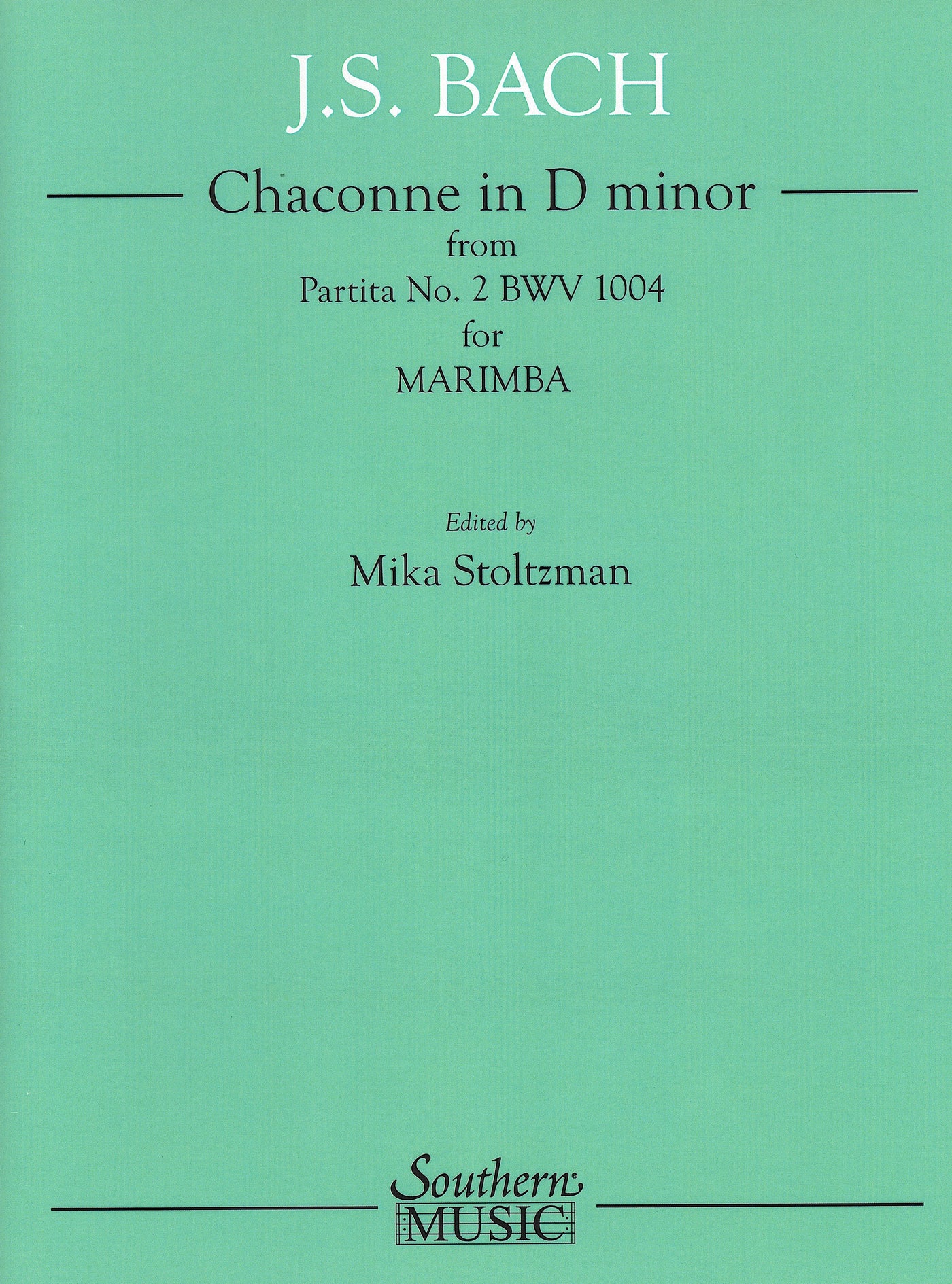 シャコンヌ ニ短調（「パルティータ 第2番 BWV 1004」より）（マリンバソロ）／Chaconne in D minor (from Partita No. 2 BWV 1004)