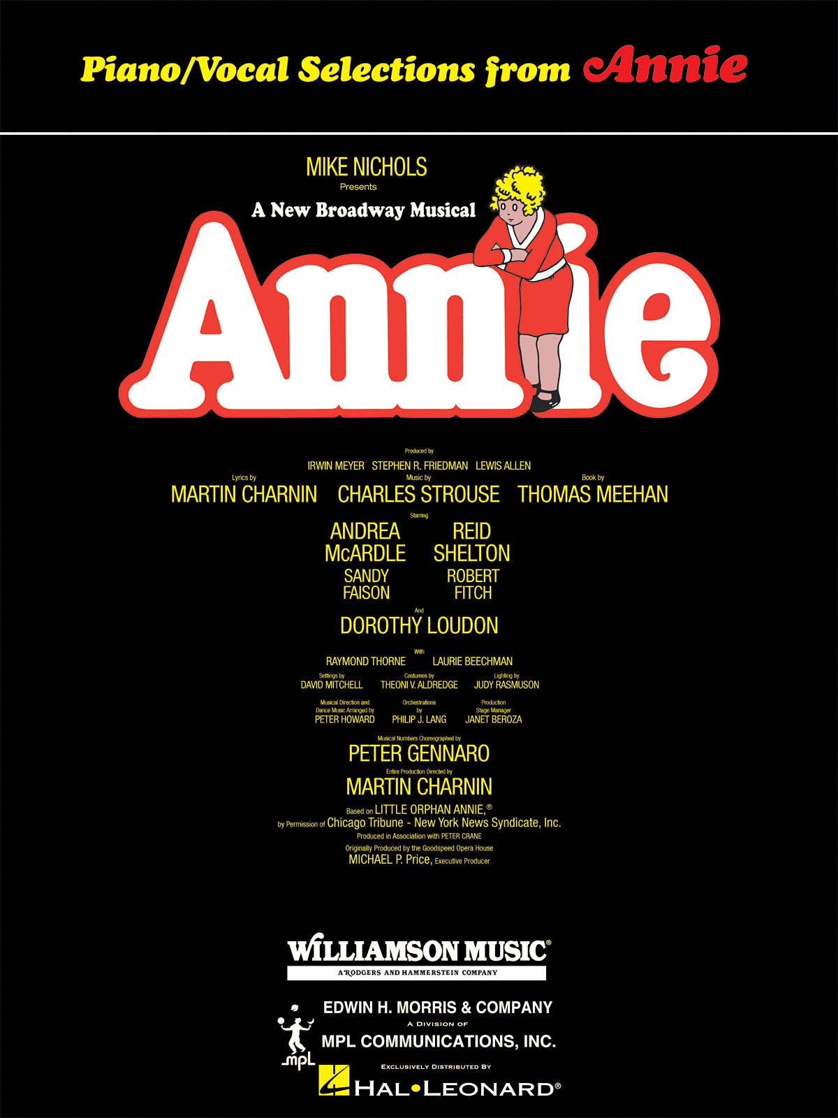 アニー：ブロードウェイ・ミュージカル版（PVG）／Annie (Vocal Selections)