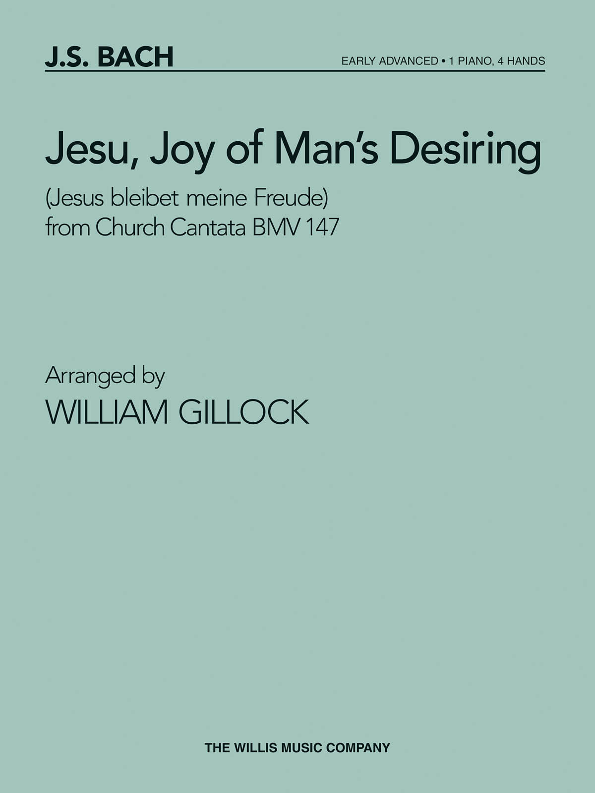 主よ人の望みの喜びよ（中上級）（1台4手）／Jesu, Joy Of Man's Desiring