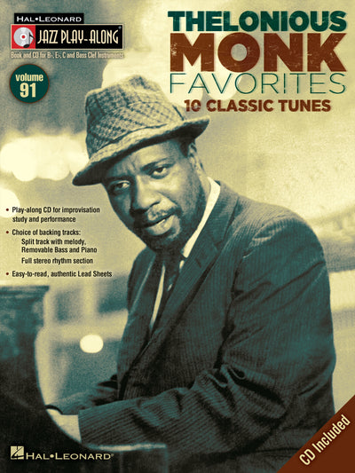 セロニアス・モンク・フェイヴァリッツ（管楽ソロ）／Thelonious Monk Favorites (Jazz Play-Along Vol 91)