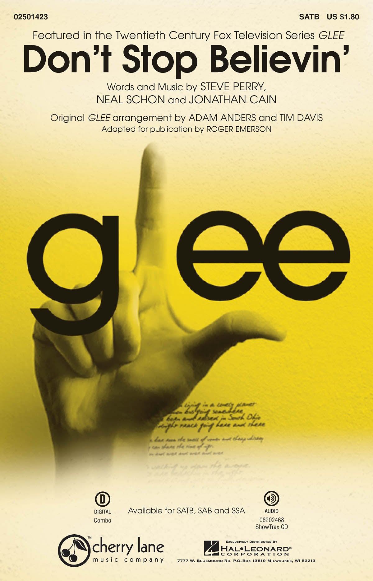 ドント・ストップ・ビリーヴィン／Don't Stop Believin' from Glee (SATB)