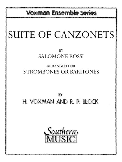 カンツォネット組曲 (トロンボーン三重奏曲)／Suite of Canzonets (Trombone Trio)