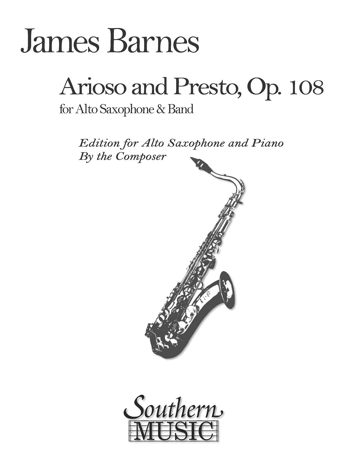 アリオーソとプレスト Op.108（アルトサックスソロ）／Arioso and Presto Op. 108 (A. Sax & Piano)