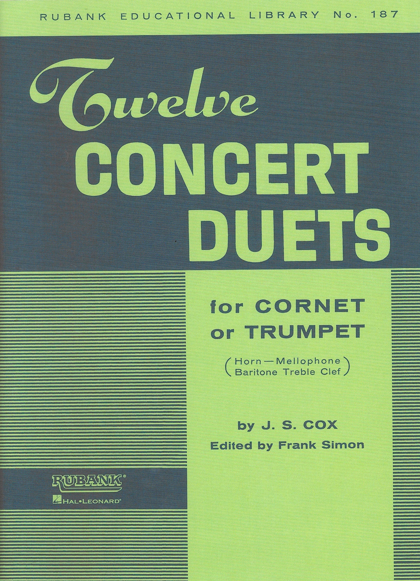 12の演奏会用2重奏曲（トランペットデュエット）／12 Concert Duets for Cornet or Trumpet