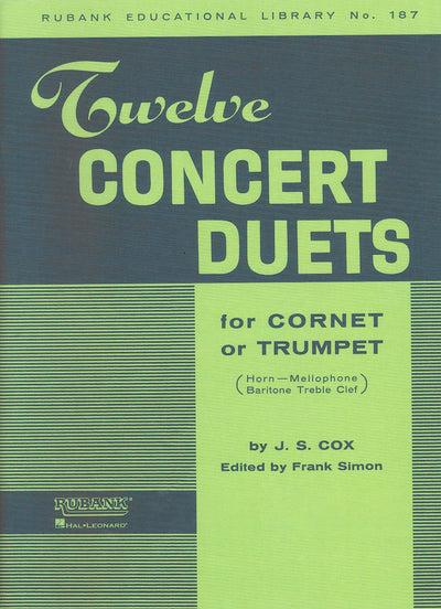 12の演奏会用2重奏曲（トランペットデュエット）／12 Concert Duets for Cornet or Trumpet