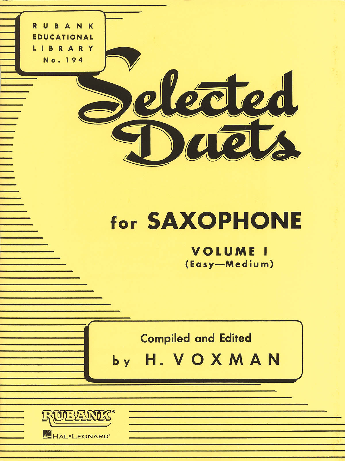 サクソフォン2重奏曲集 第1巻（サックスデュエット）／Selected Duets Saxophone Vol.1 - Easy to Medium