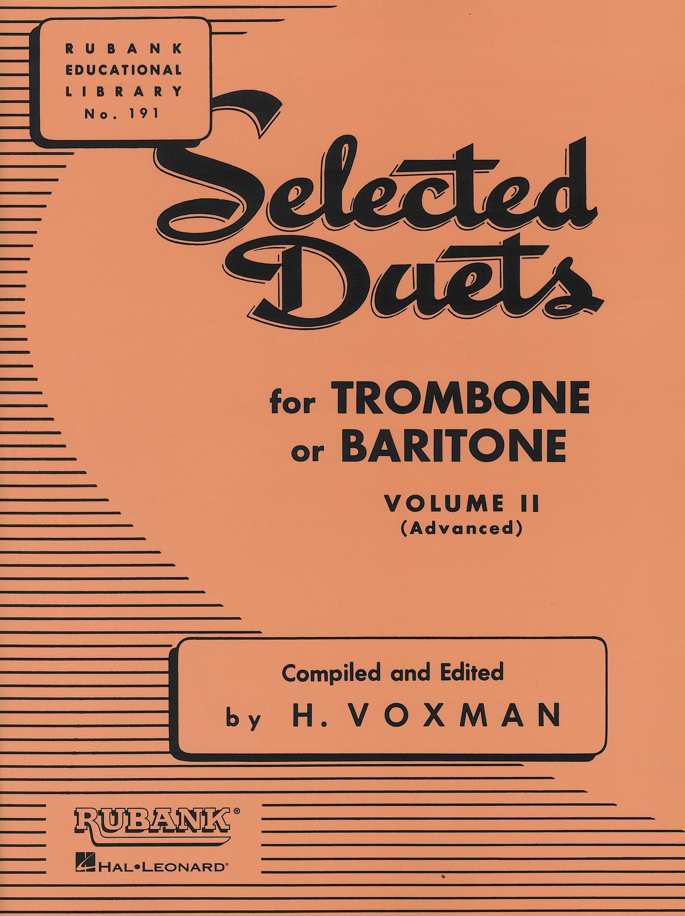 トロンボーン2重奏曲集 第2巻（トロンボーンデュエット）／Selected Duets Trombone or Baritone Vol.2 - Advanced