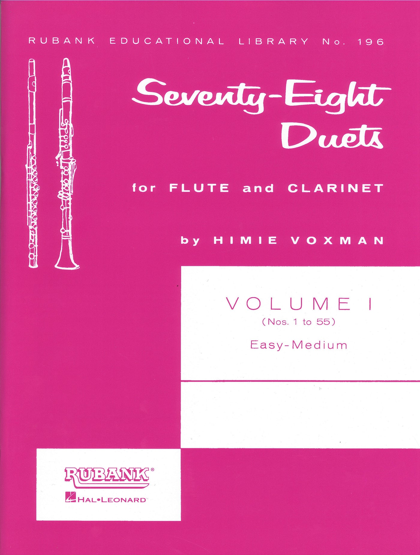 78の2重奏曲集 第1巻〔初級～中級〕（木管デュエット）／Seventy-Eight Duets for Flute and Clarinet Vol 1