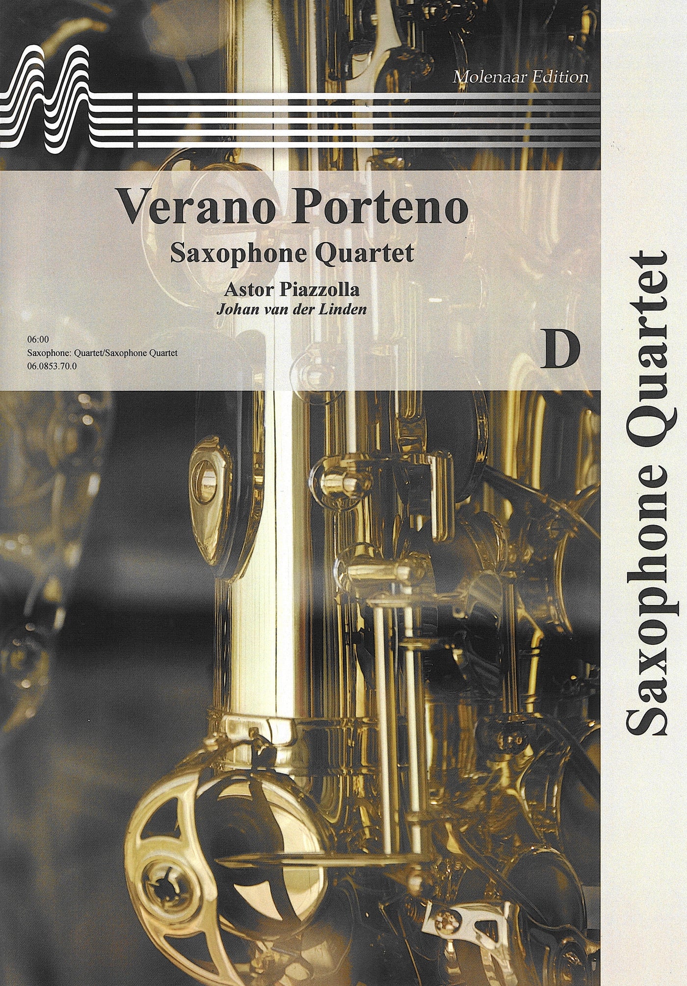 ブエノスアイレスの夏（サックス4重奏）／Verano Porteno (Sax Quartet/SATB)