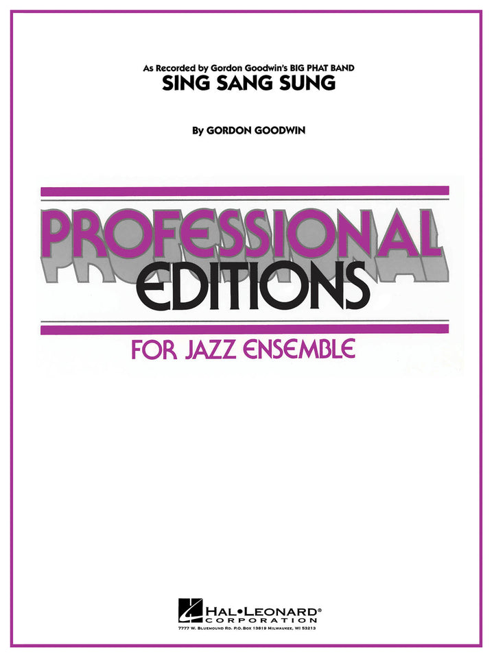 シング・サング・サング／Sing Sang Sung (JAZZ) - Gordon Goodwin