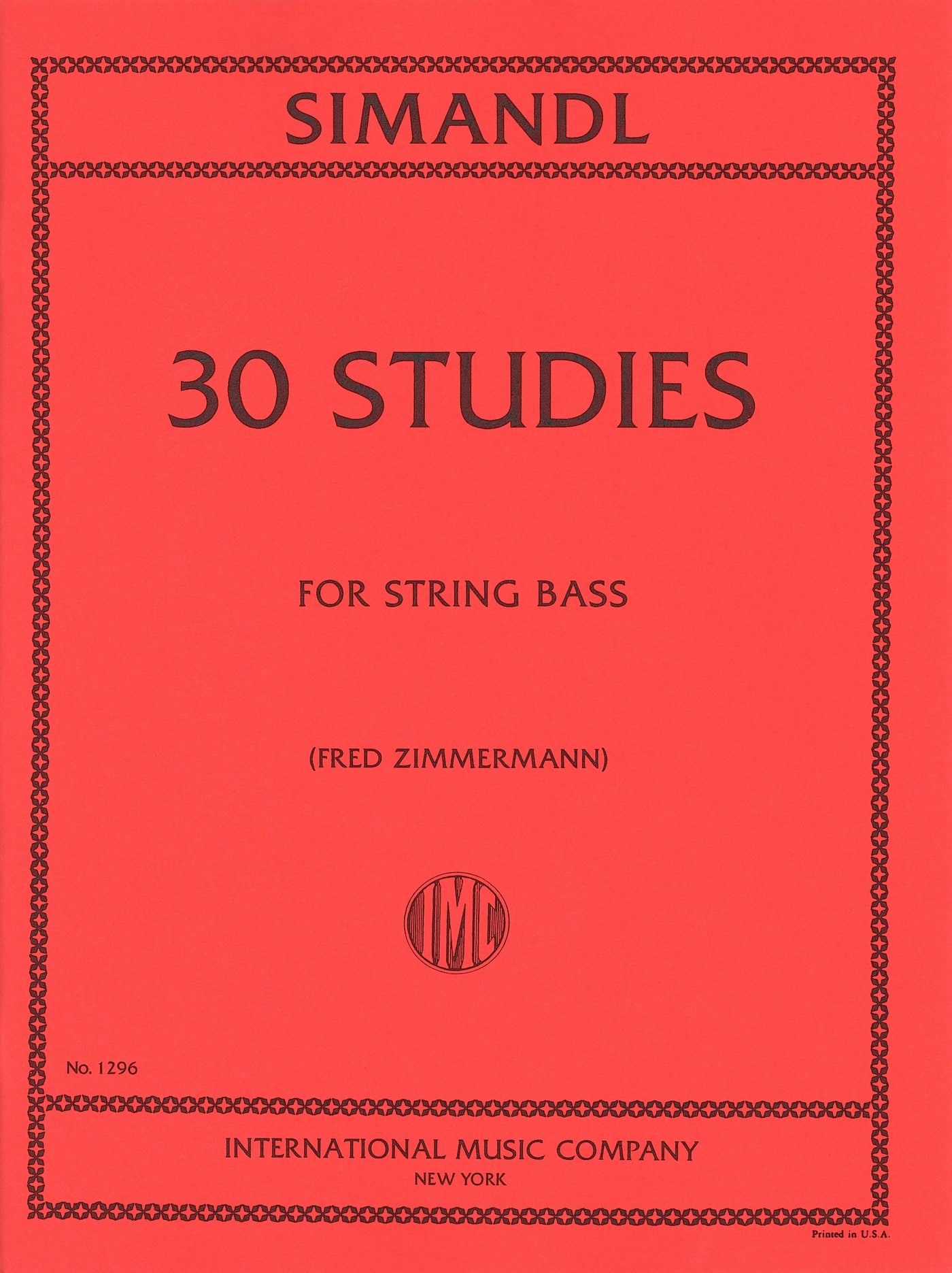 30の練習曲（コントラバス）／30 Studies for the Development of Tone (String Bas