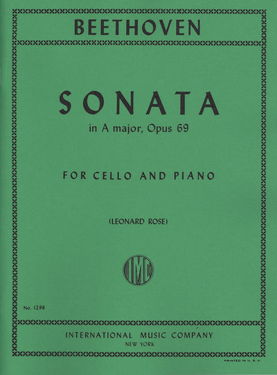 チェロ・ソナタ 第3番 イ長調 Op.69（チェロソロ）／Cello Sonata No. 3 in A Major Opus 69