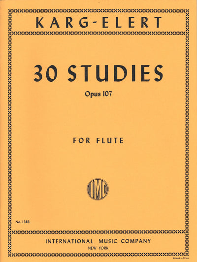 30の練習曲 Op.107 30の奇想練習曲 30のカプリス（フルート）／30 Studies Opus 107 (Flute)