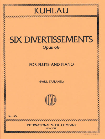 6つのディヴェルティスメント Op.68（嬉遊曲）（フルートソロ）／Six Divertissements Opus 68 (Flute & Piano)