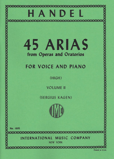 45のアリア集 第2巻（高声用）／45 Arias Volume II (High Voice)