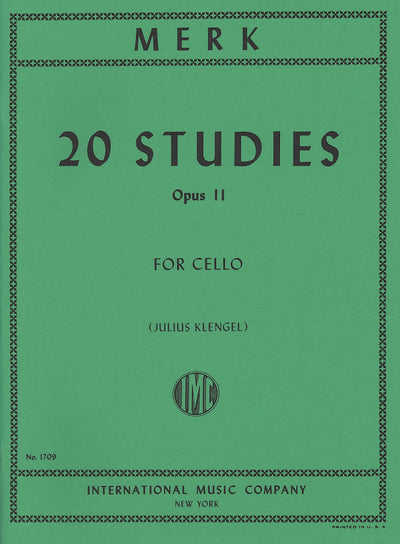 20の練習曲 Op.11（無伴奏チェロのための）（チェロ）／20 Studies Opus 11 (Merk)