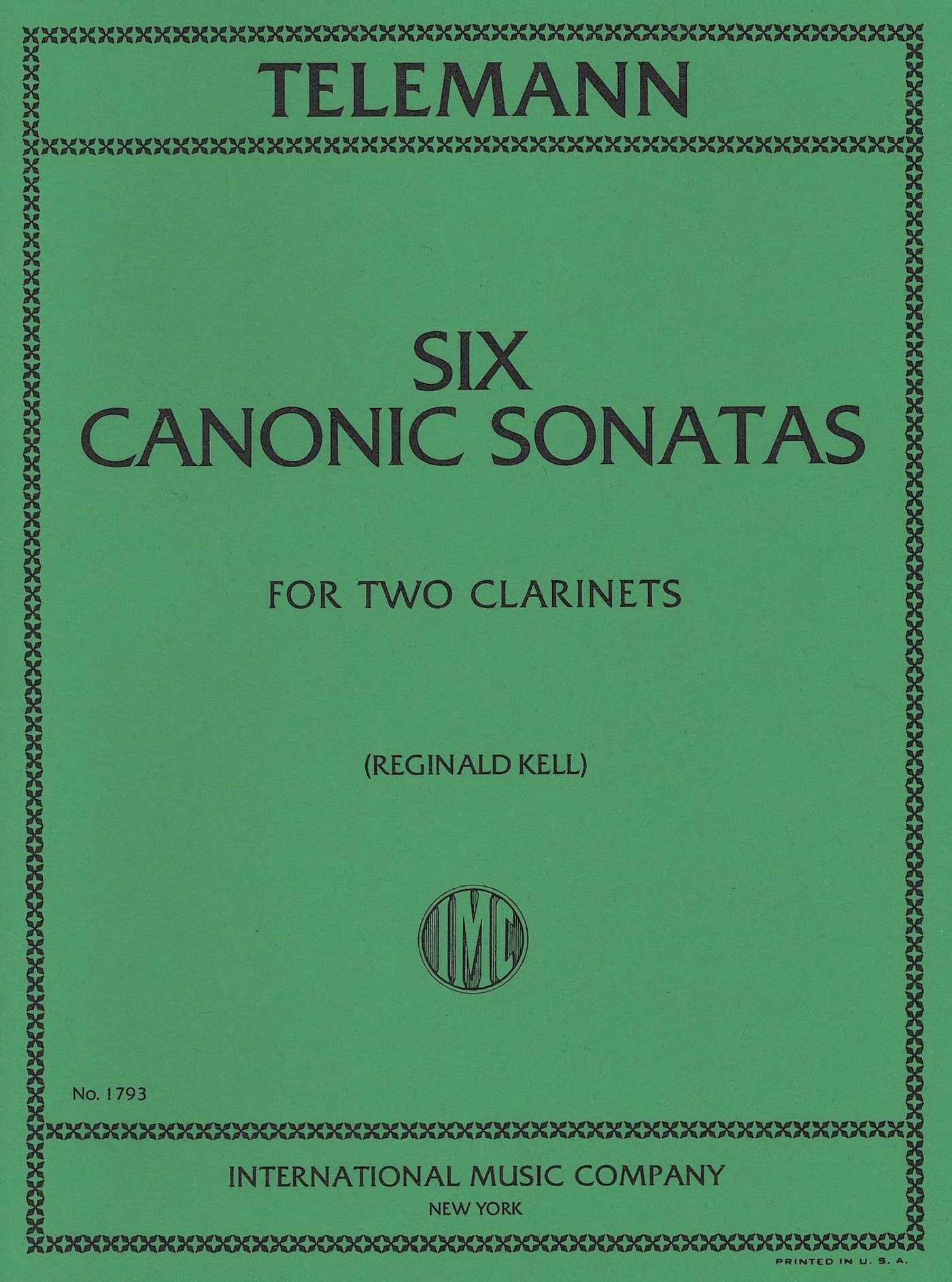 6つのカノン風ソナタ（クラリネットデュエット）／6 Canonic Sonatas (Clarinet Duet)