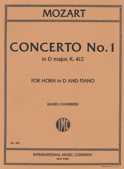 ホルン協奏曲 第1番 ニ長調 K.412（ホルンソロ）／Horn Concerto No. 1 in D Major K. 412