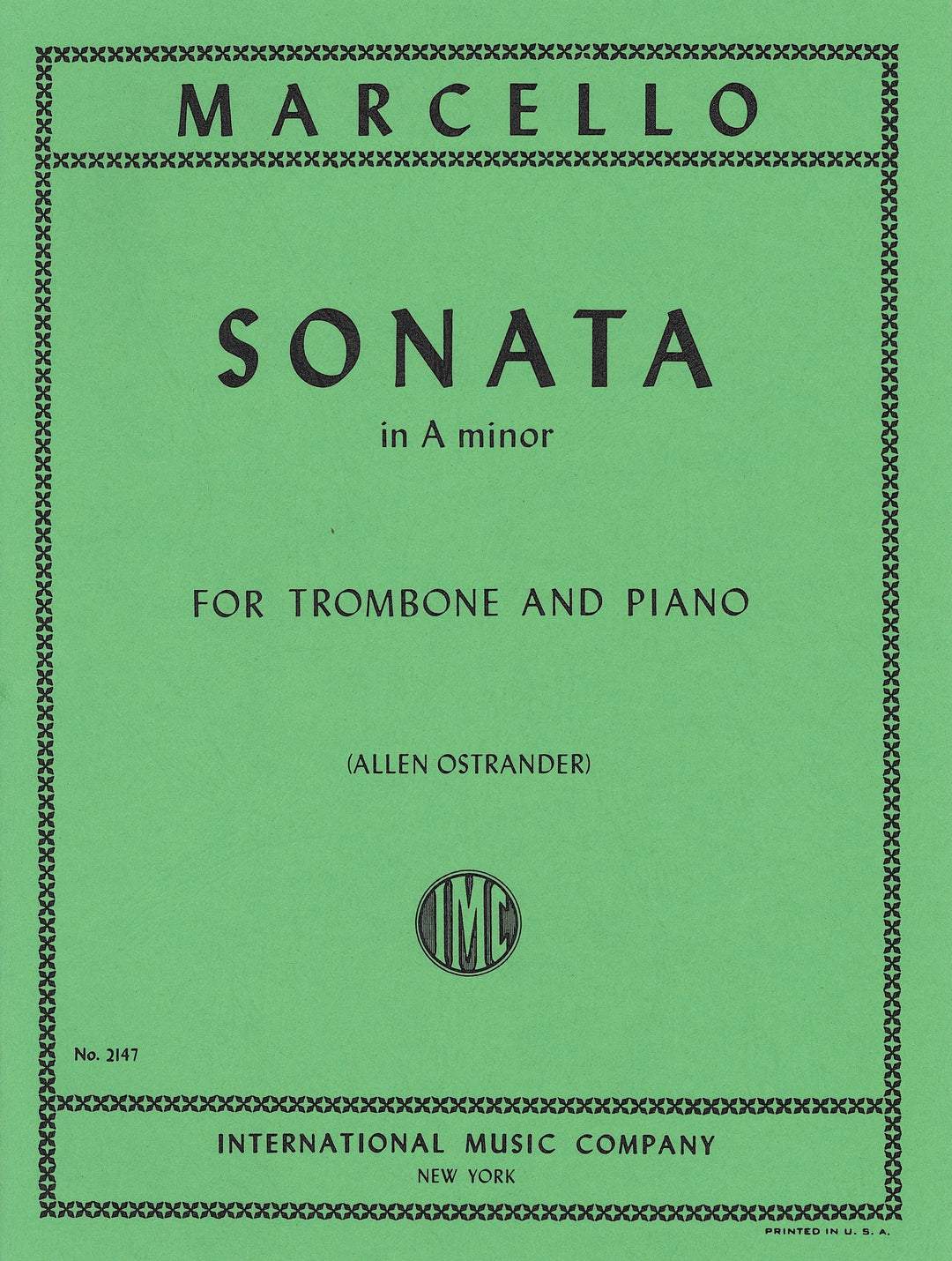 ソナタ イ短調（トロンボーンソロ）／Sonata in A minor (Trombone