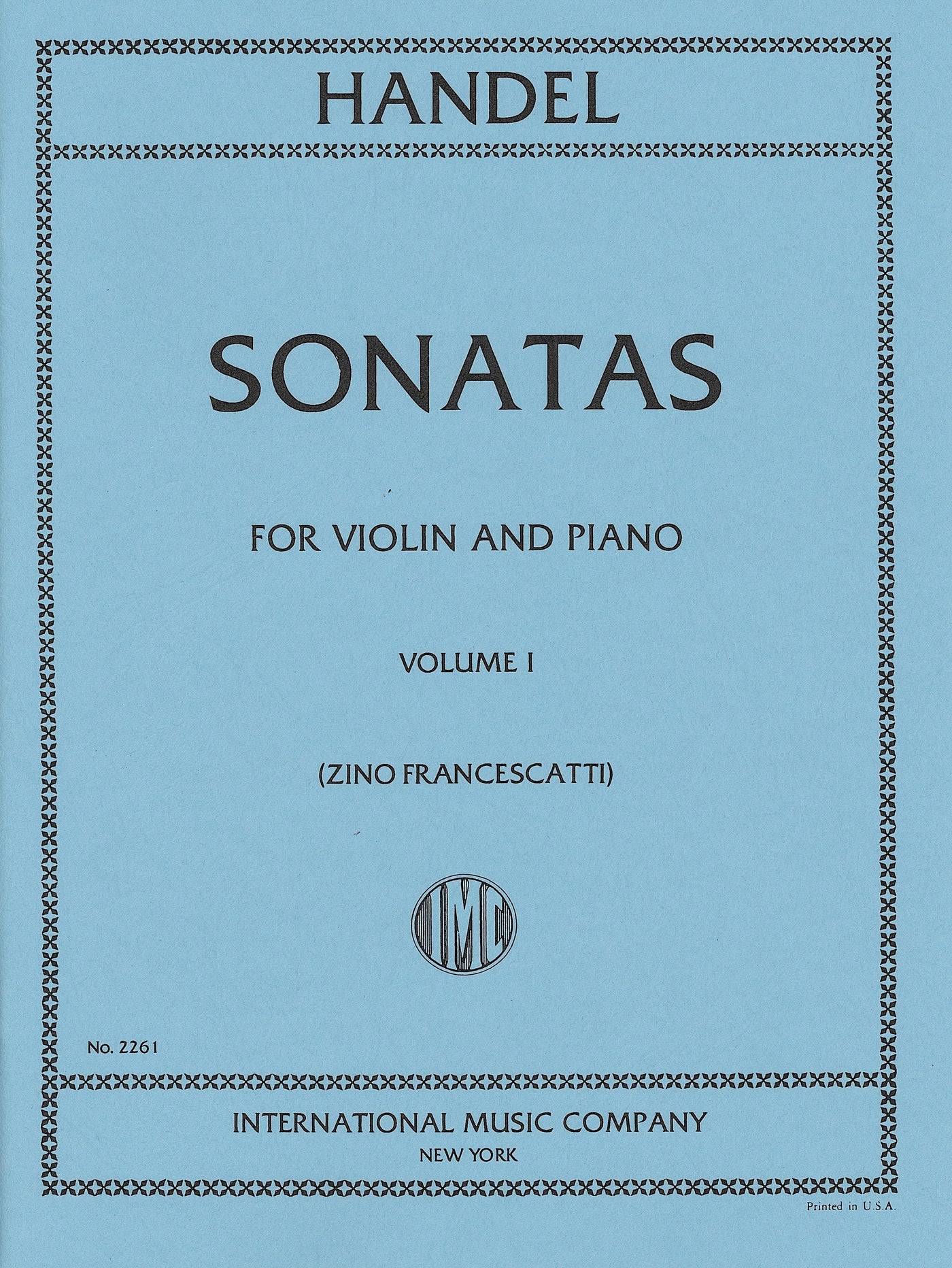 6つのヴァイオリン・ソナタ集 第1巻（ヴァイオリンソロ）／Six Sonatas Volume I (Violin & Piano)