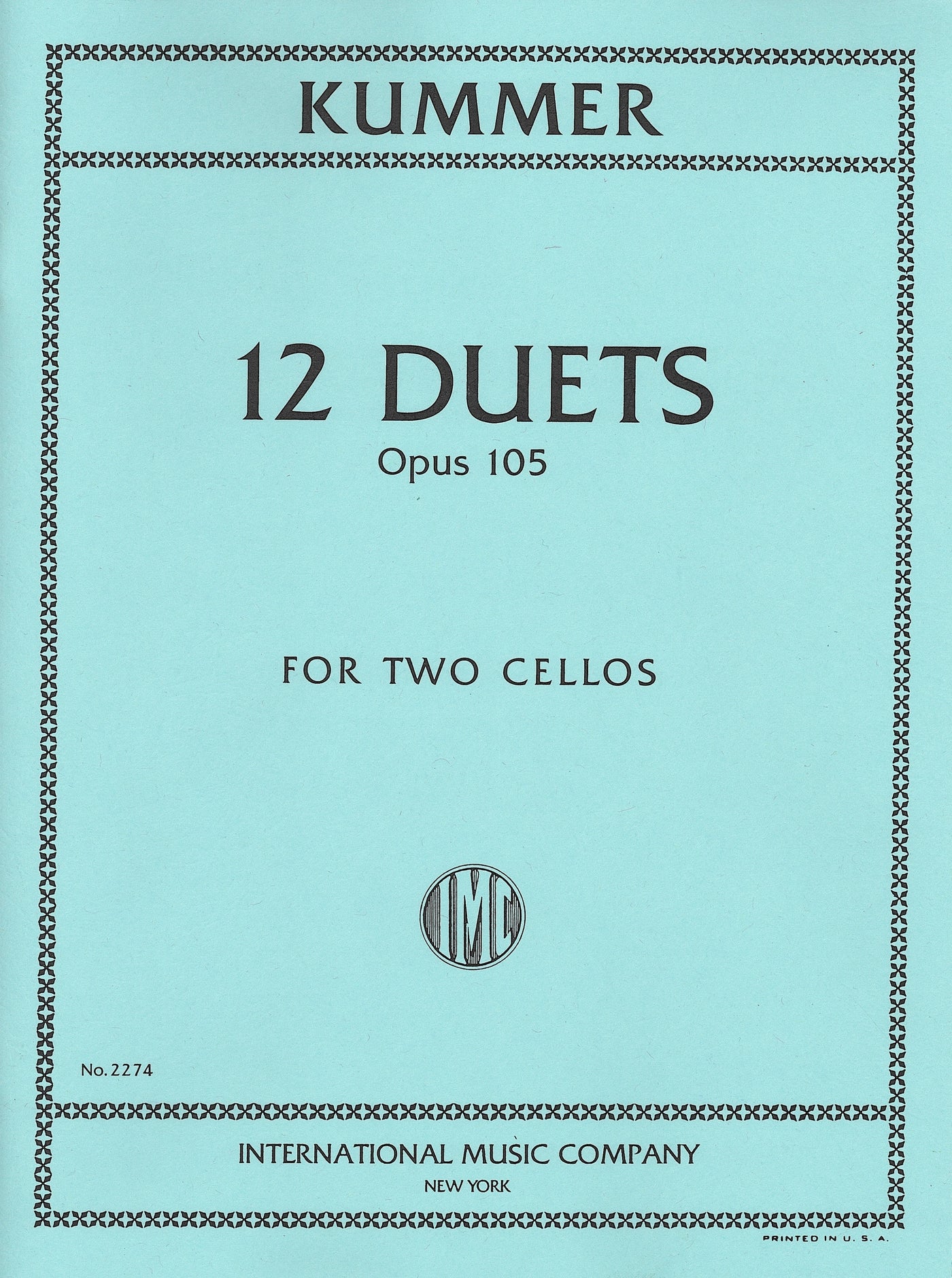 12の2重奏曲 Op.105（チェロデュエット）／12 Duets Opus 105