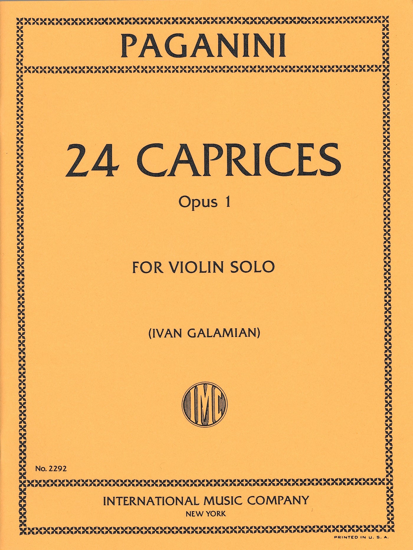 24の奇想曲 作品1 24のカプリス（ヴァイオリンソロ）／24 Caprices Opus 1 (Violin Solo)