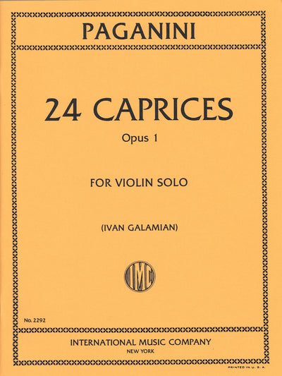 24の奇想曲 作品1 24のカプリス（ヴァイオリンソロ）／24 Caprices Opus 1 (Violin Solo)