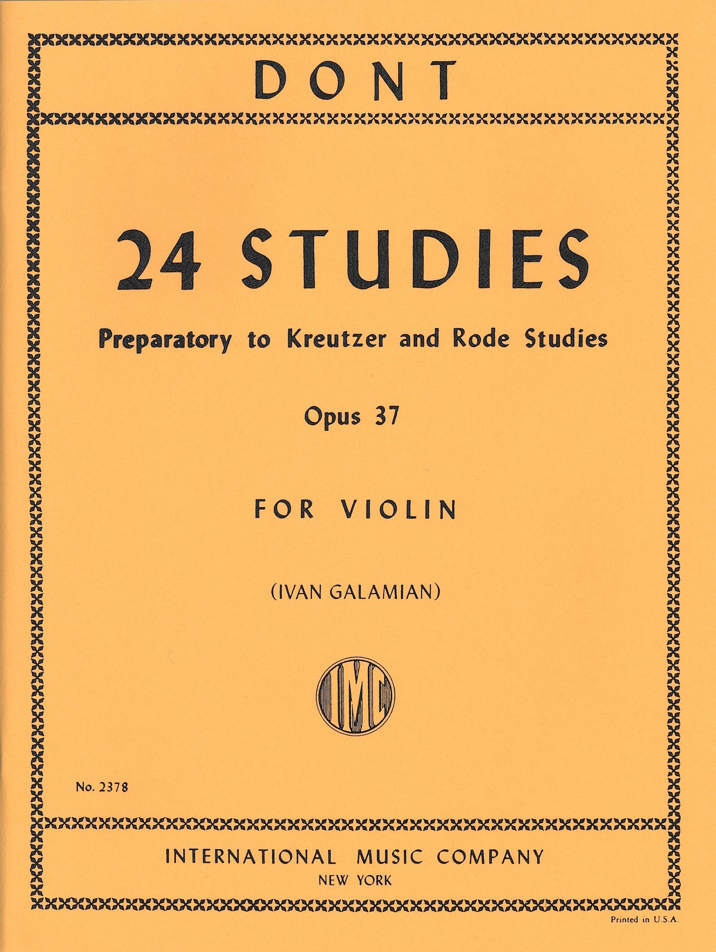 クロイツェルとロードへの24の準備的練習曲 Op.37（ヴァイオリン）／24 Studies Opus 37 (Violin Solo)