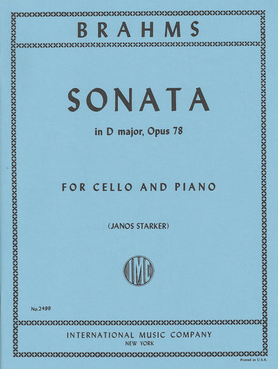 ヴァイオリン・ソナタ 第1番 ト長調 「雨の歌」（ニ長調）（チェロソロ）／Violin Sonata in D Major Opus 78 (Cello ver.)