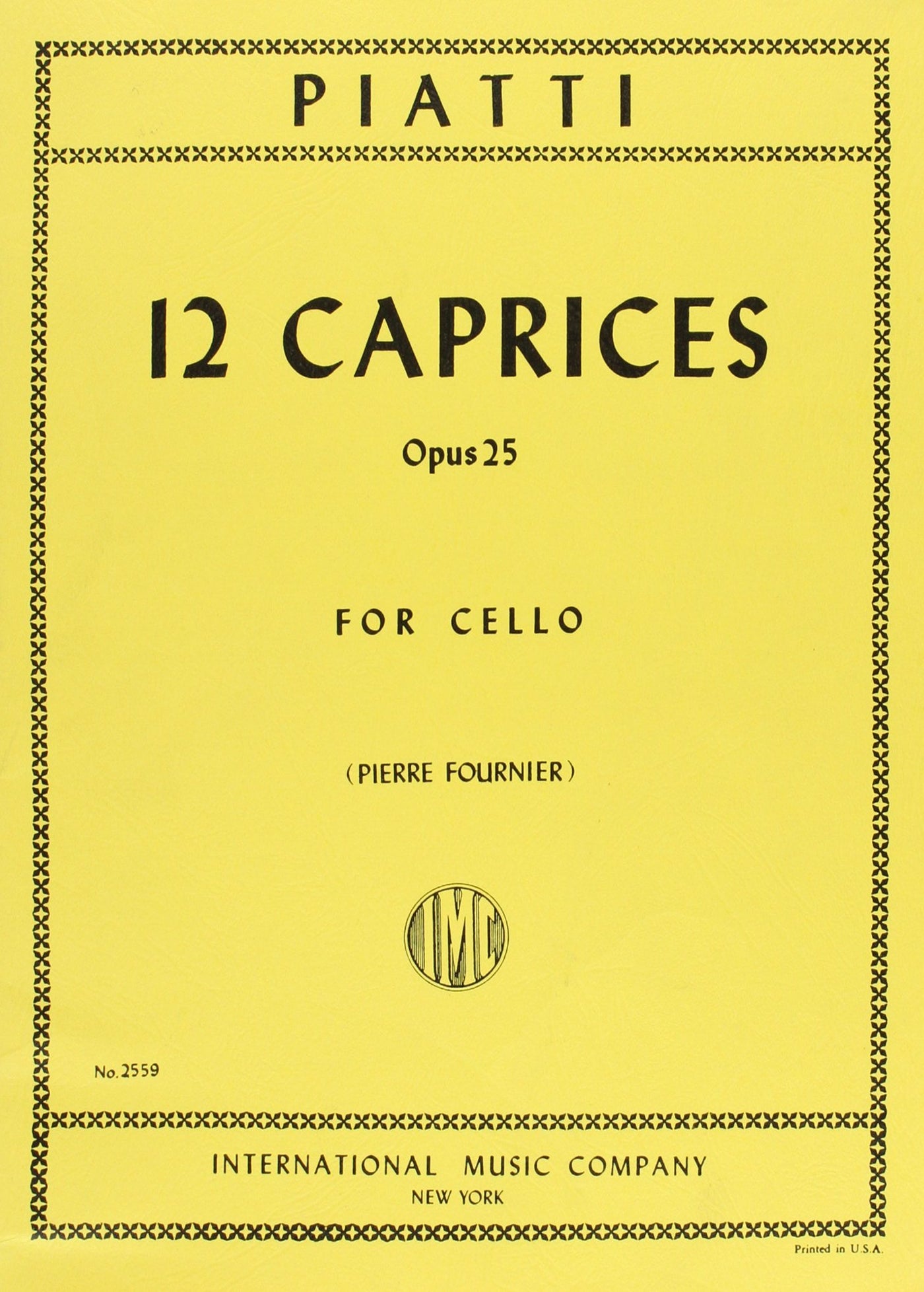 12のカプリス Op.25（チェロソロ）／12 Caprices Opus 25