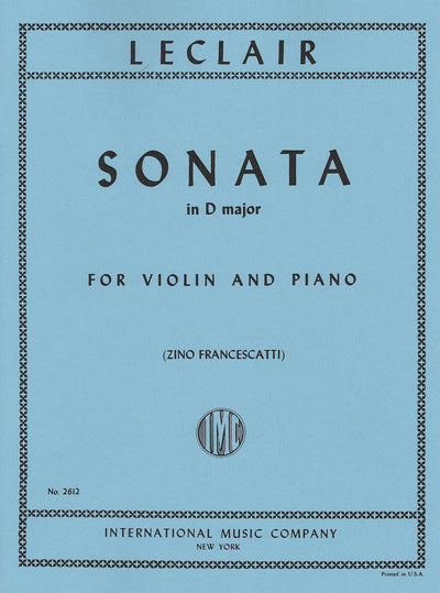 ヴァイオリン・ソナタ ニ長調（ヴァイオリンソロ）／Violin Sonata in D Major