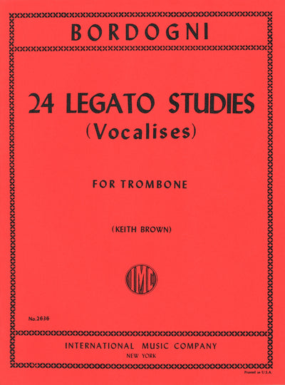 24のレガート練習曲集（ヴォカリーズ）（トロンボーン）／24 Legato Studies (Vocalies)