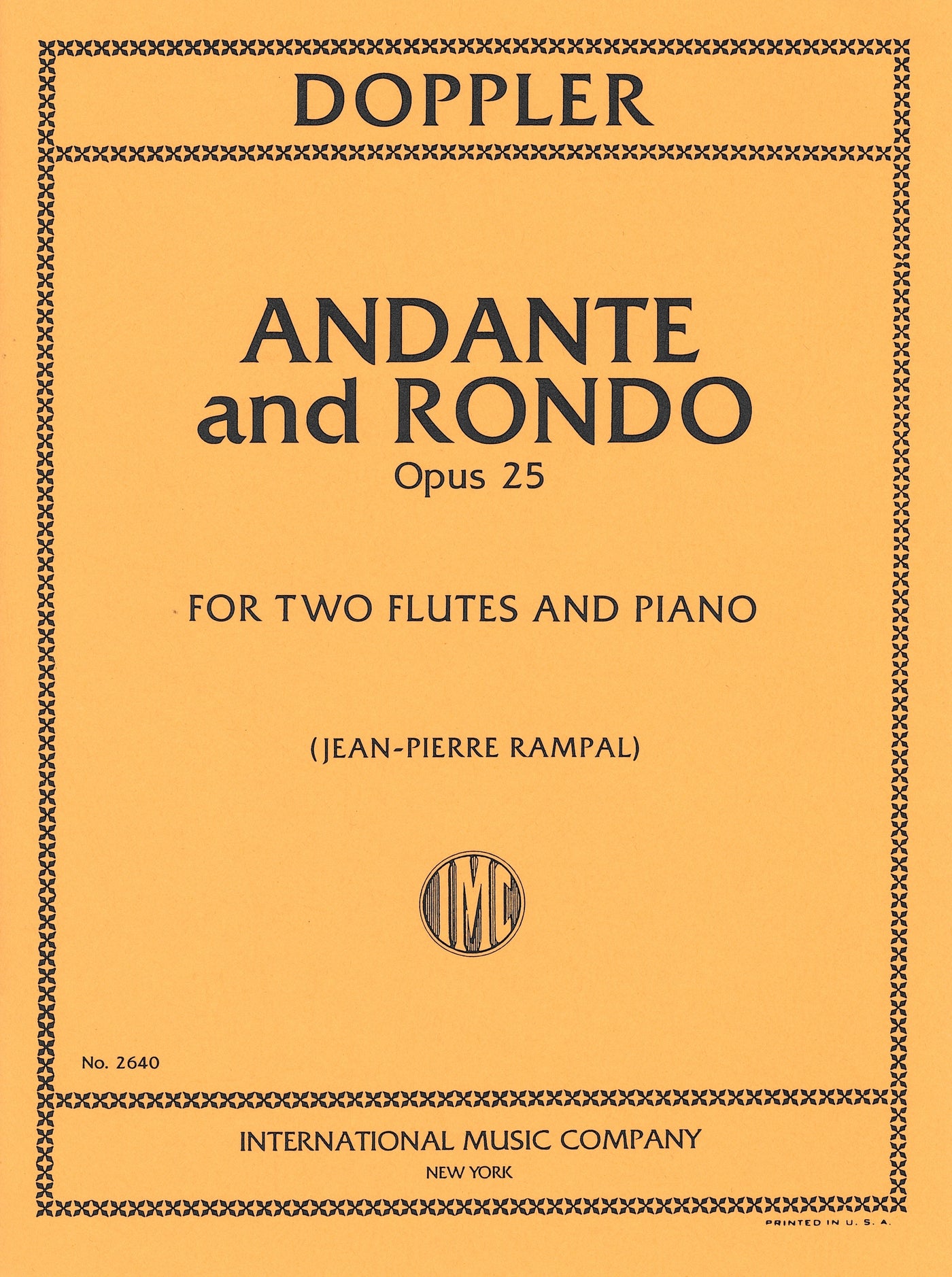 アンダンテとロンド Op.25（フルートデュエット）／Andante and Rondo Opus 25