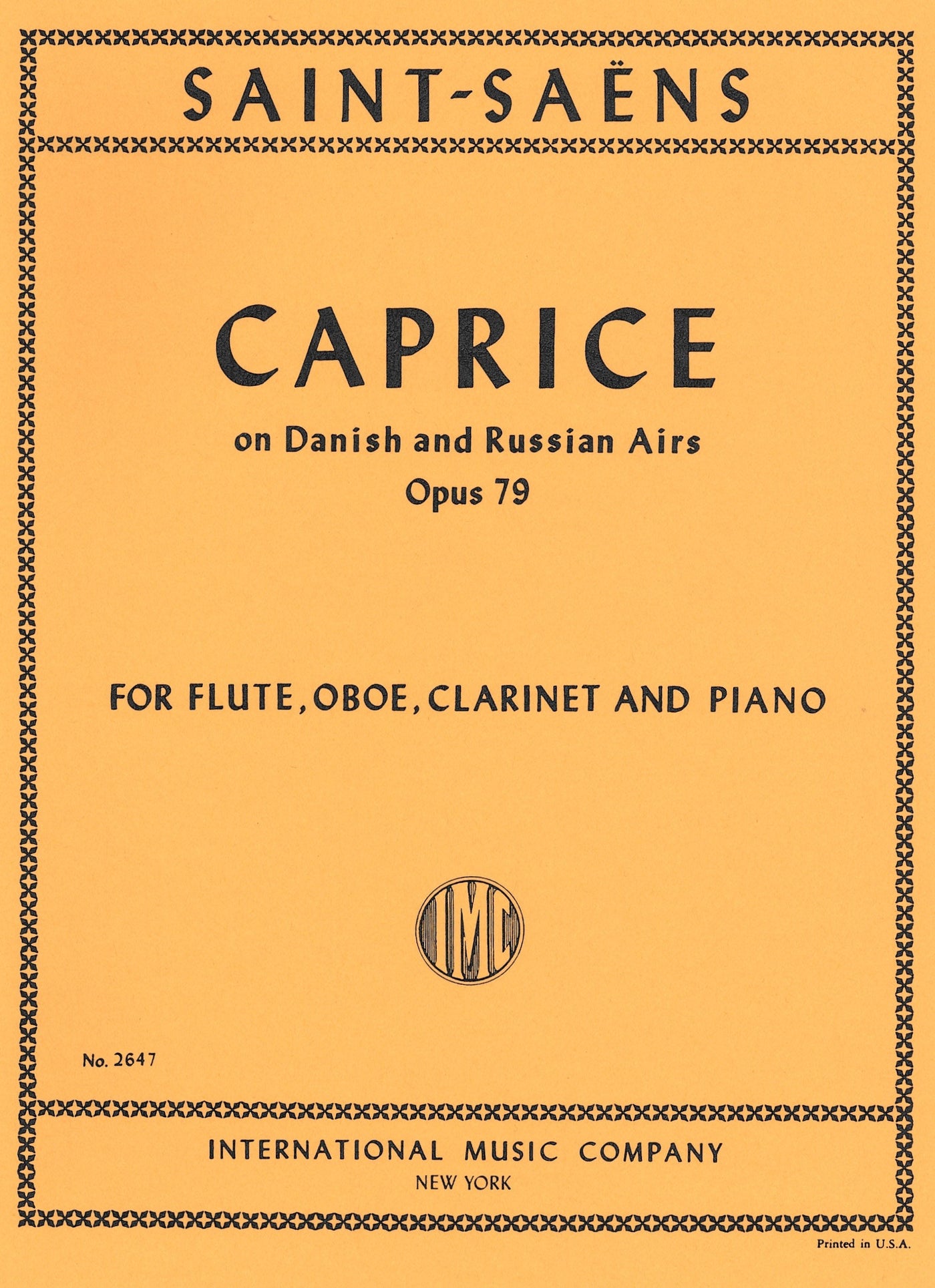 デンマークとロシアの歌による奇想曲（木管3重奏）／Caprice on Danish & Russian Air Opus 79