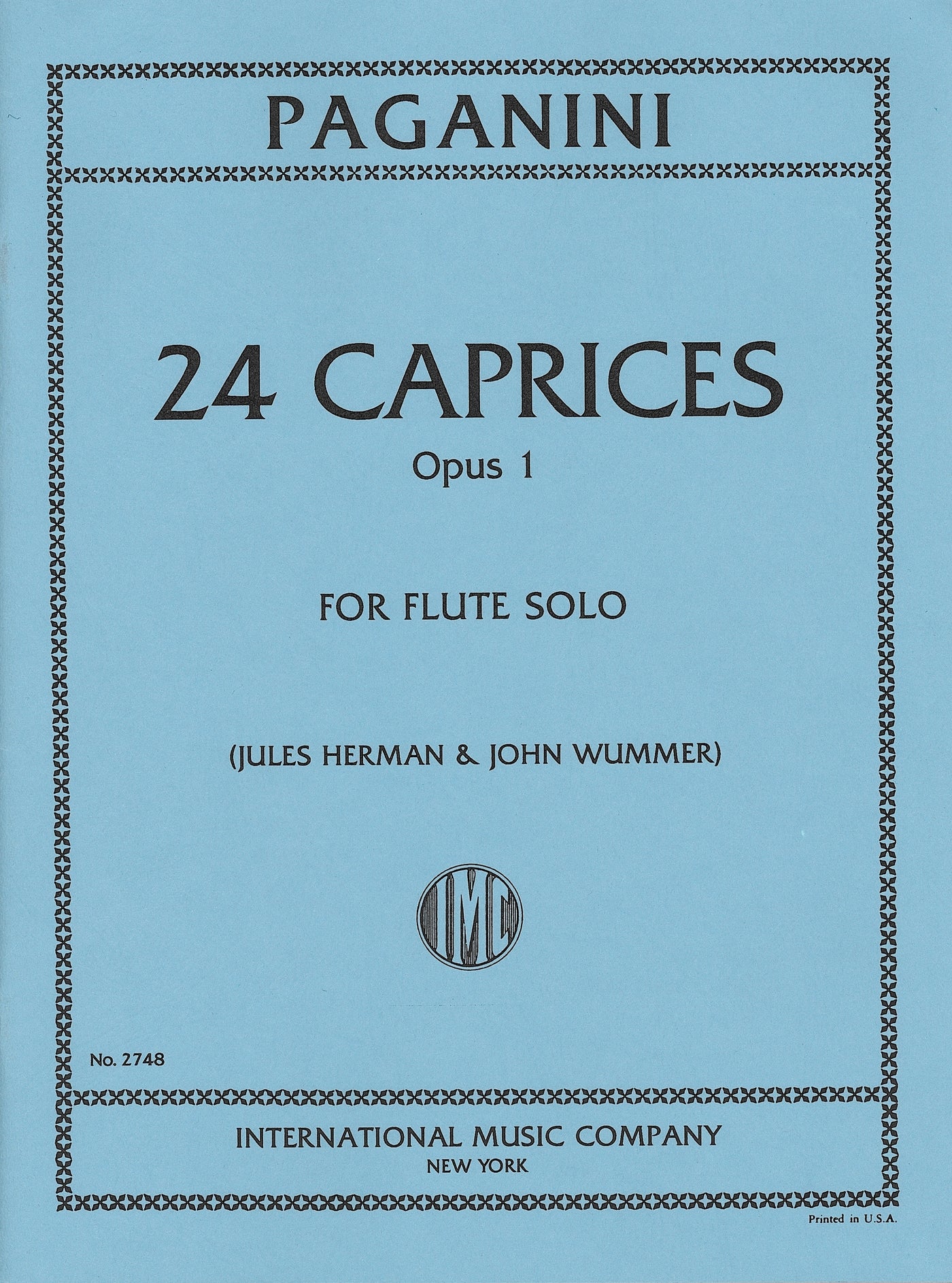 24のカプリス Op.1（フルートソロ）／24 Caprices Opus 1