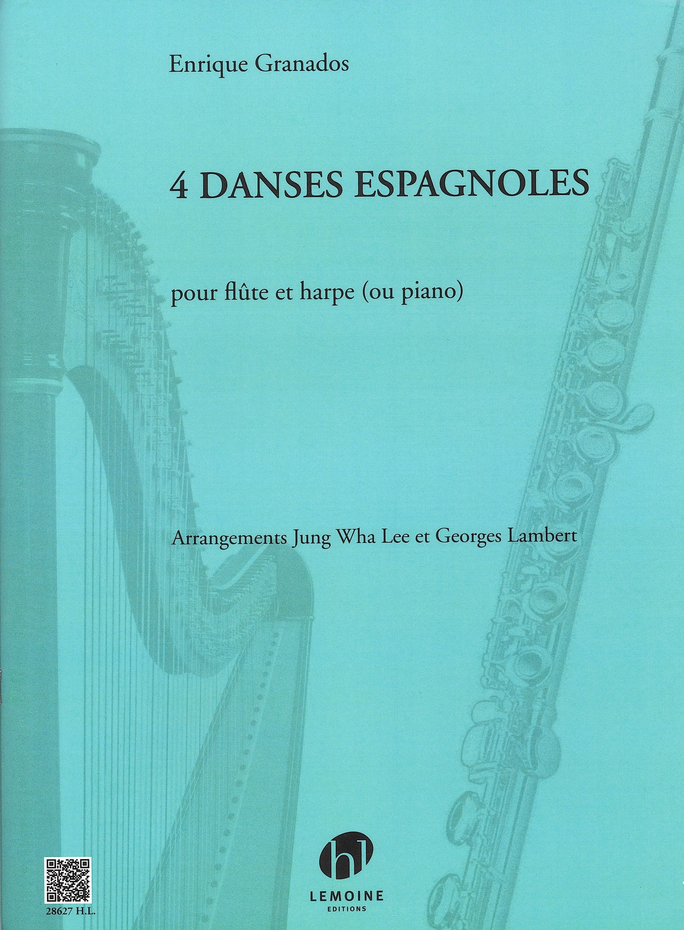 4つのスペイン舞曲（フルートソロ）／4 Danses Eespagnoles (Flute & Harp(Piano))