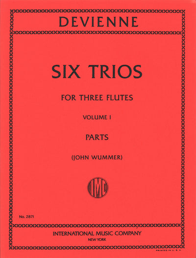 6つの3重奏曲 第1巻（第1番～第3番）（フルート3重奏）／Six Trios: Volume I (Flute Trio)