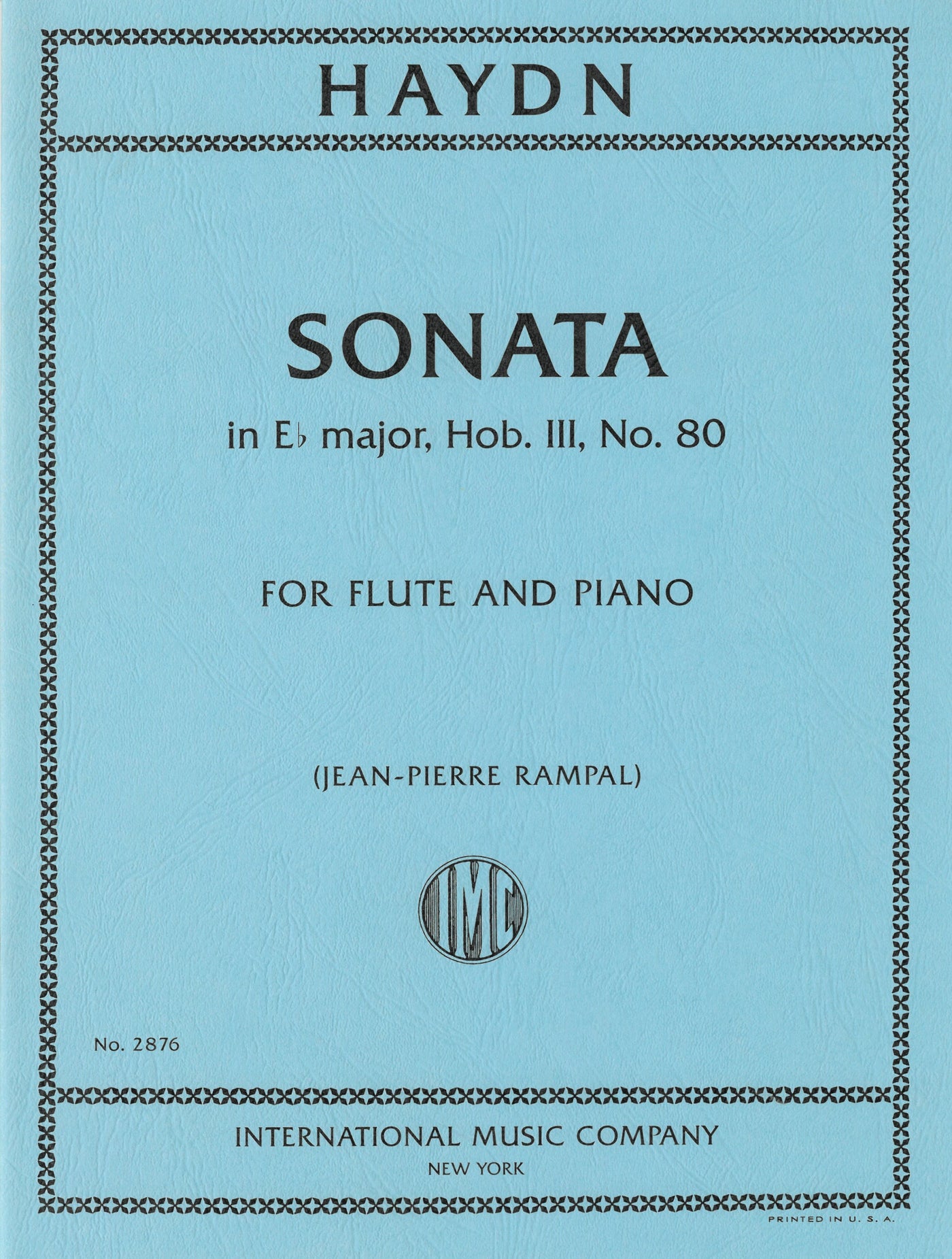 フルート・ソナタ 変ホ長調（弦楽4重奏Op.76-6, Hob.III.80による）（フルートソロ）／Flute Sonata in Eb Major