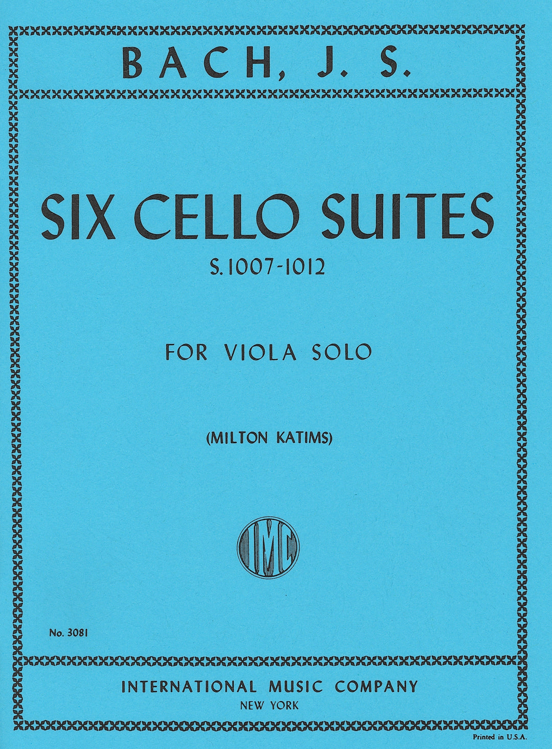 無伴奏チェロ組曲（S. 1007-1012）（ヴィオラ版）／6 Cello Suites S